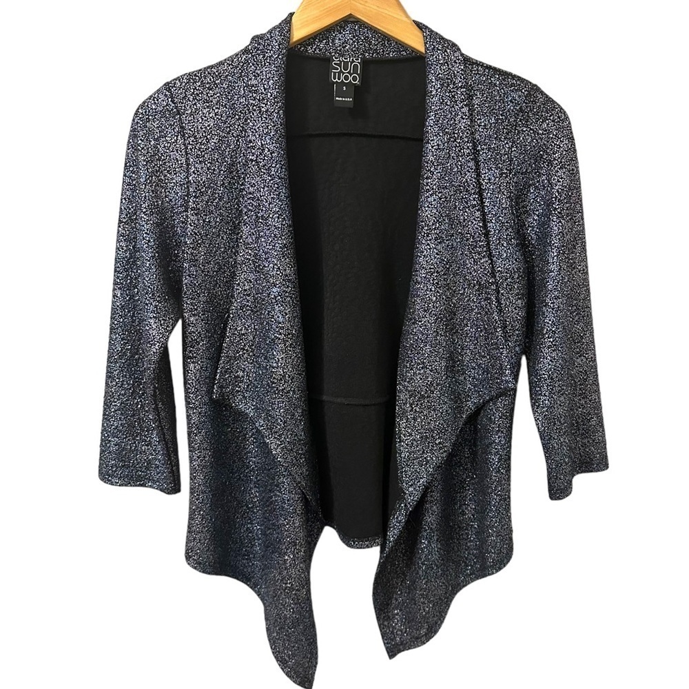 Clara Sun Woo Metallic Black Cardigan